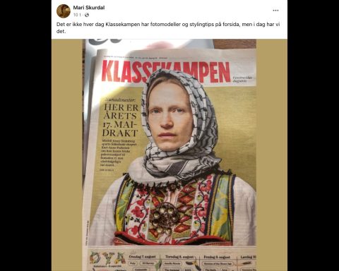 Klassekampen heier frem “palestinaskjerf” til bunaden