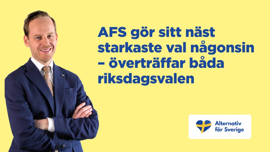 Alternativ for Sverige oppnår sitt nest beste valgresultat