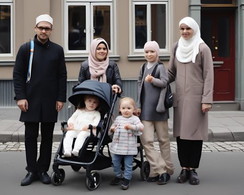 KI-generert bilde av muslimsk famile i Oslo.