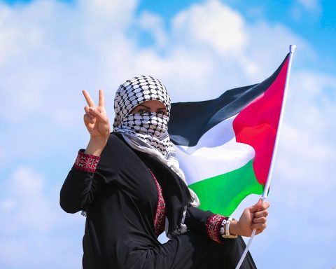 Palestina-aktivister lenker seg fast