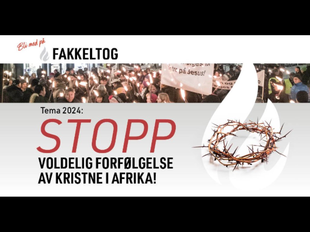 Fakkeltog i norske byer: Fokus på vold mot kristne i Afrika