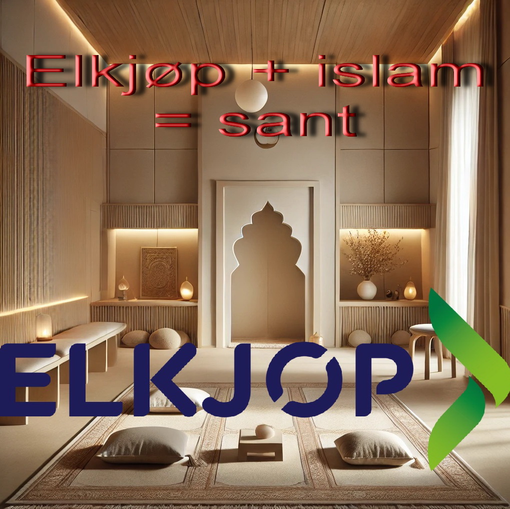 Elkjøp + islam = sant, mye sannhet ikke bare satire når Elkjøp er begeistret for å lage islamsk bønnerom for sine ansatte.