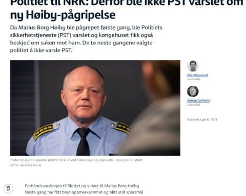 NRK skriver at PST har varslet kongehuset, og i denne artikkelen spekulerer Ove Bengt Berg, redaktør i Politikus, om hvem et kan være.