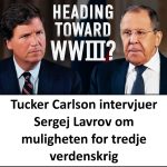 Krigshissere gjør at faren for atomkrig aldri har vært større. Tucker Carlson og Sergej Lavrov ser etter løsninger.