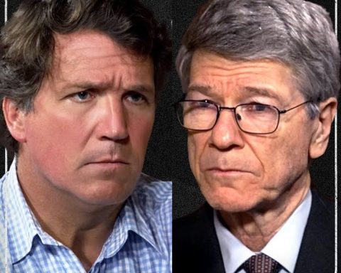 Kristian Kahrs analyserer samtalen mellom Tucker Carlson og Jeffrey Sachs, som begge tror Donald Trump vil bli en fredspresident. Bilde fra Tuckers video.