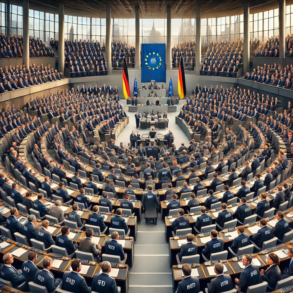 Illustrasjon fra Bundesdagen i Berlin. Det er ventet at AfD kommer til å gjøre et godt valg.