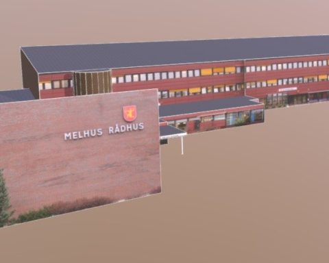 Melhus rådhus, 3D modell fra kommunens hjemmeside.