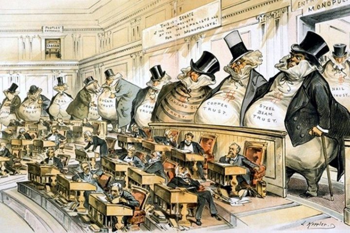 “Bosses of the Senate” created by Joseph Keppler and published in The Puck on January 23, 1889 (out of copyright)