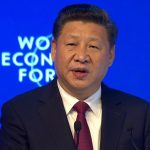 Xi Jinpings tale på Word Economic Forum. Foto: video fra WEF.